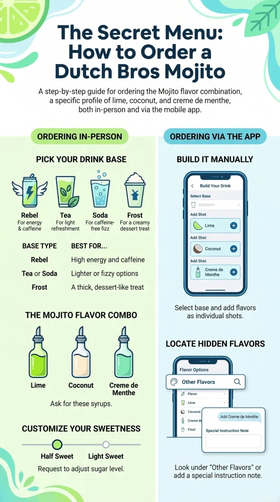 infographic showing how to order dutch mojito