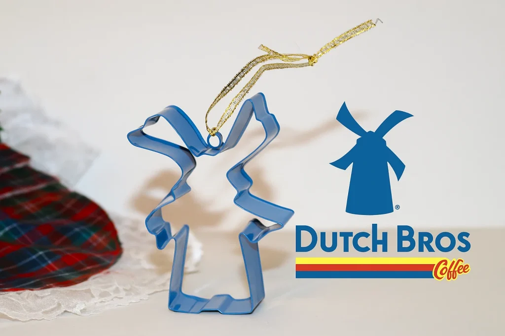Dutch Bros Cookie Cutter Christmas Ornament – The Ultimate Guide 2 Dutch Bros windmill cookie cutter next to the official Dutch Bros logo