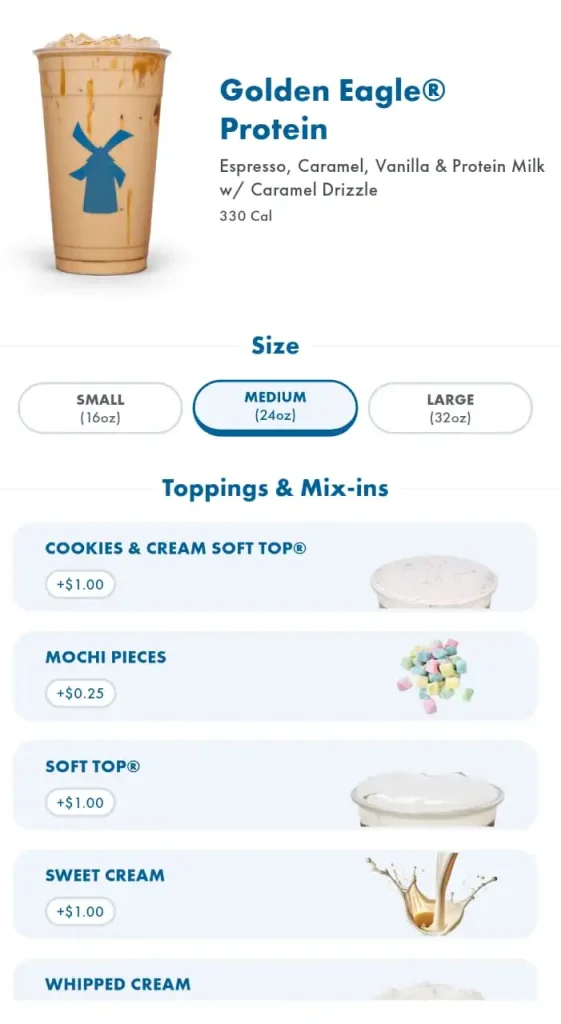 Dutch bros Golden eagle 2025 9 golden eagle iced protein